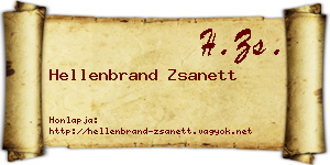 Hellenbrand Zsanett névjegykártya